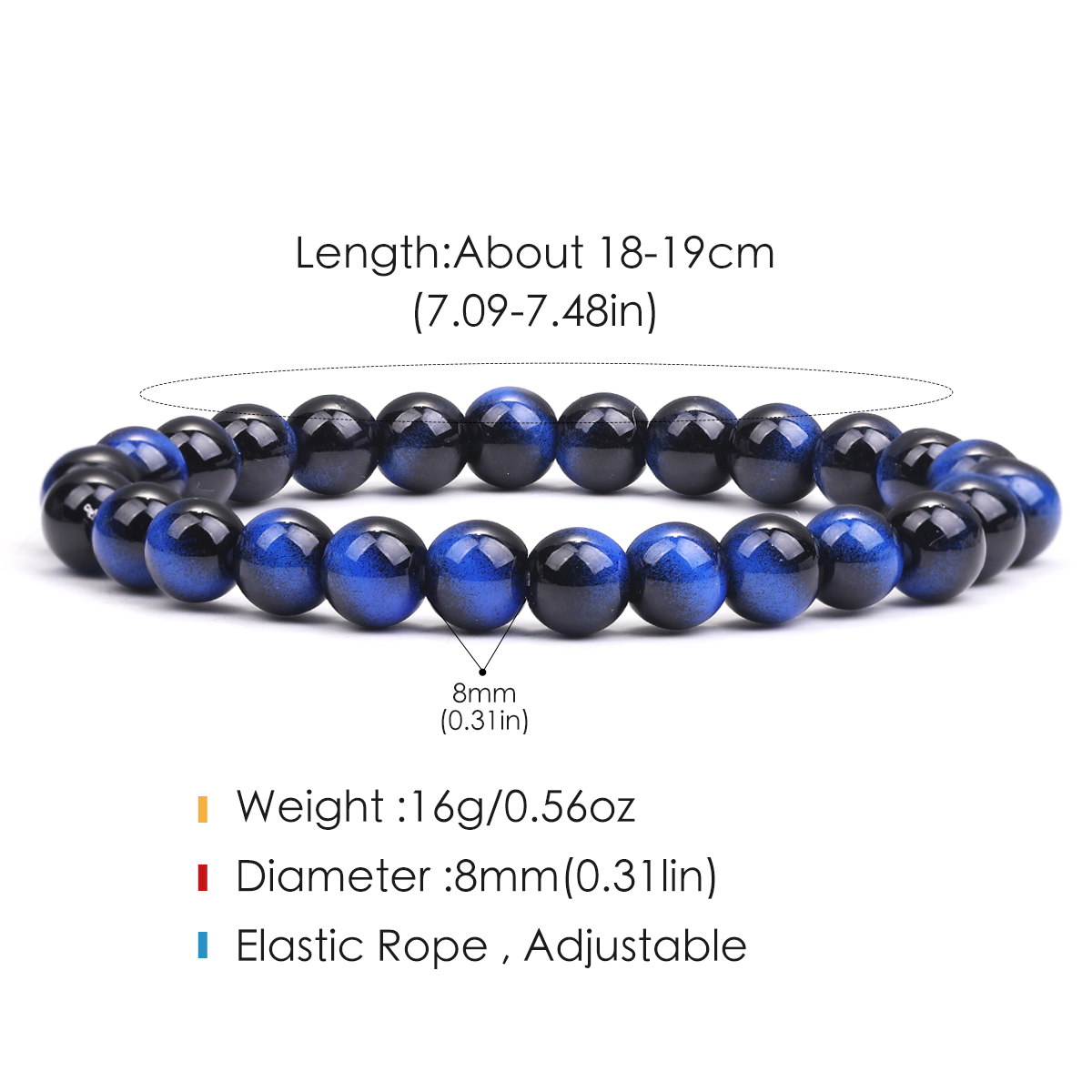 8mm Natural Symbolic Bracelet  - огляд і ціна Home Office Logo