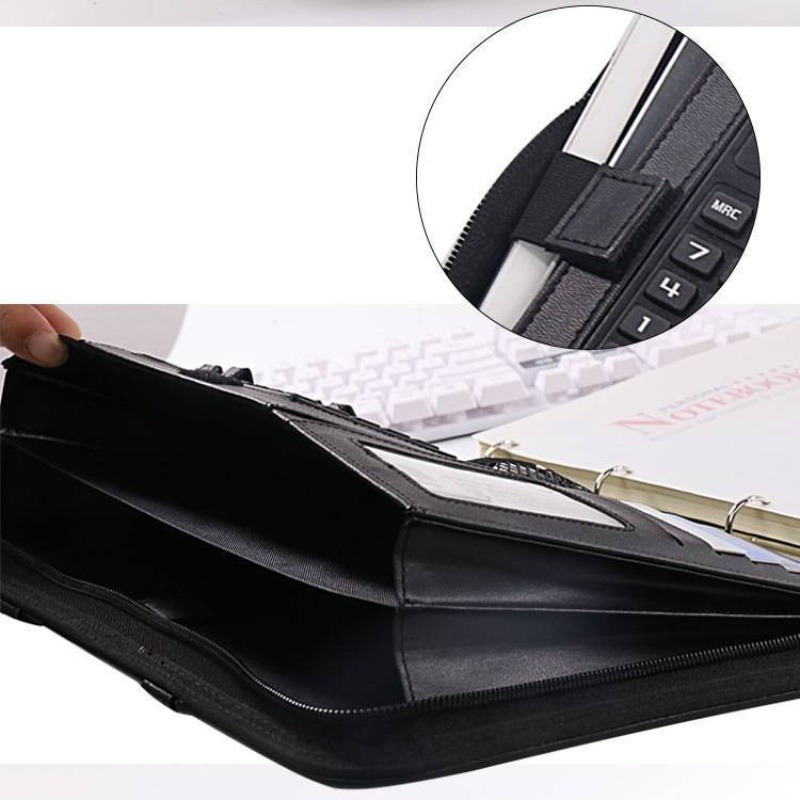 1Pc A4 PU Leather Zipper File  - огляд і ціна Document Scanner Portable