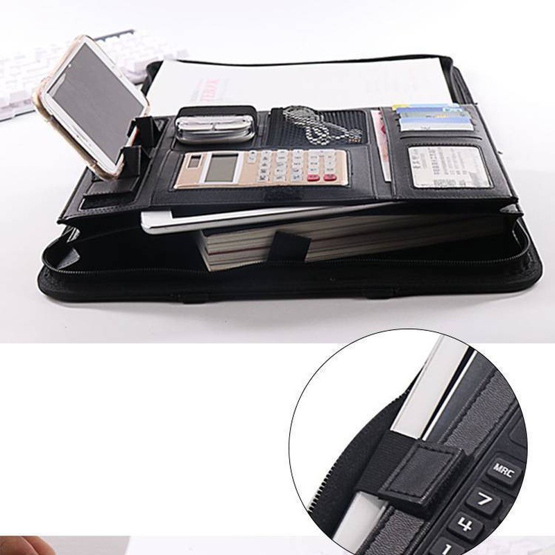 1Pc A4 PU Leather Zipper File  - огляд і ціна Document Scanner Portable