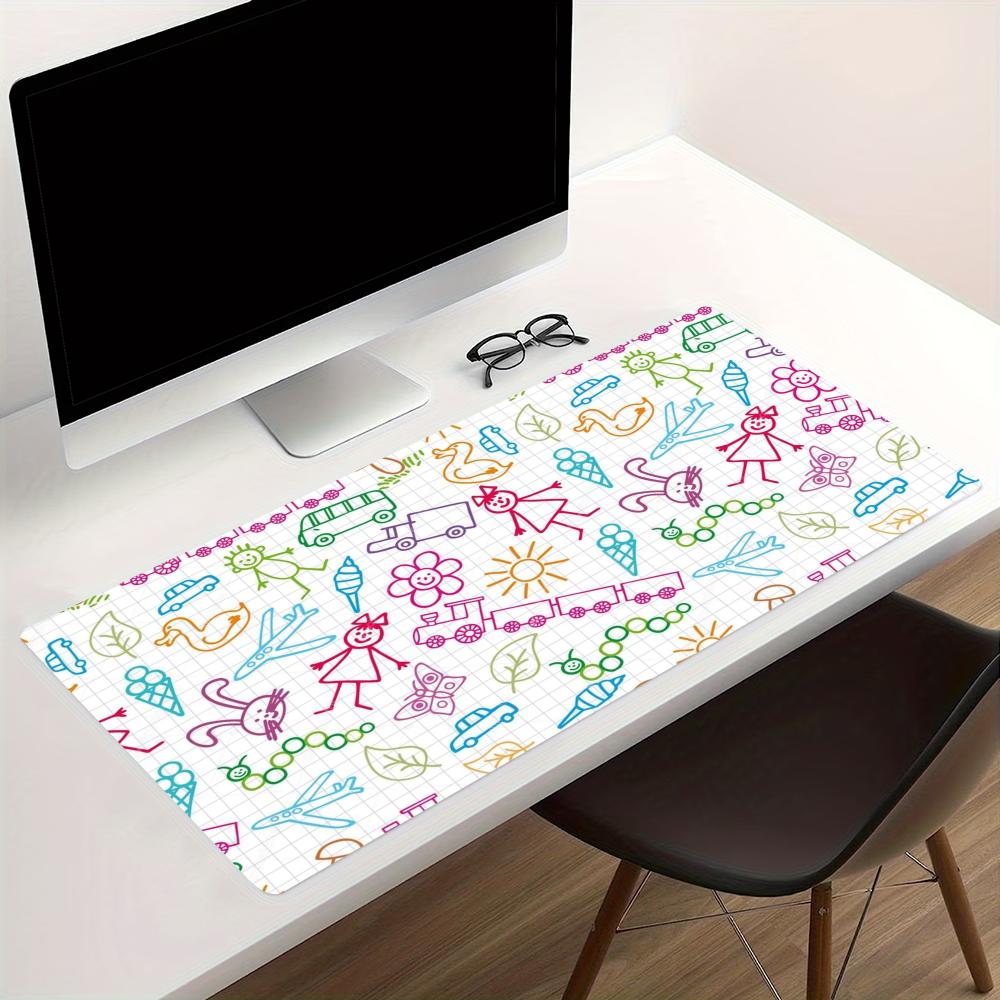 Cute Doodle School Bus Rainbow - огляд і ціна Home Office Work Table