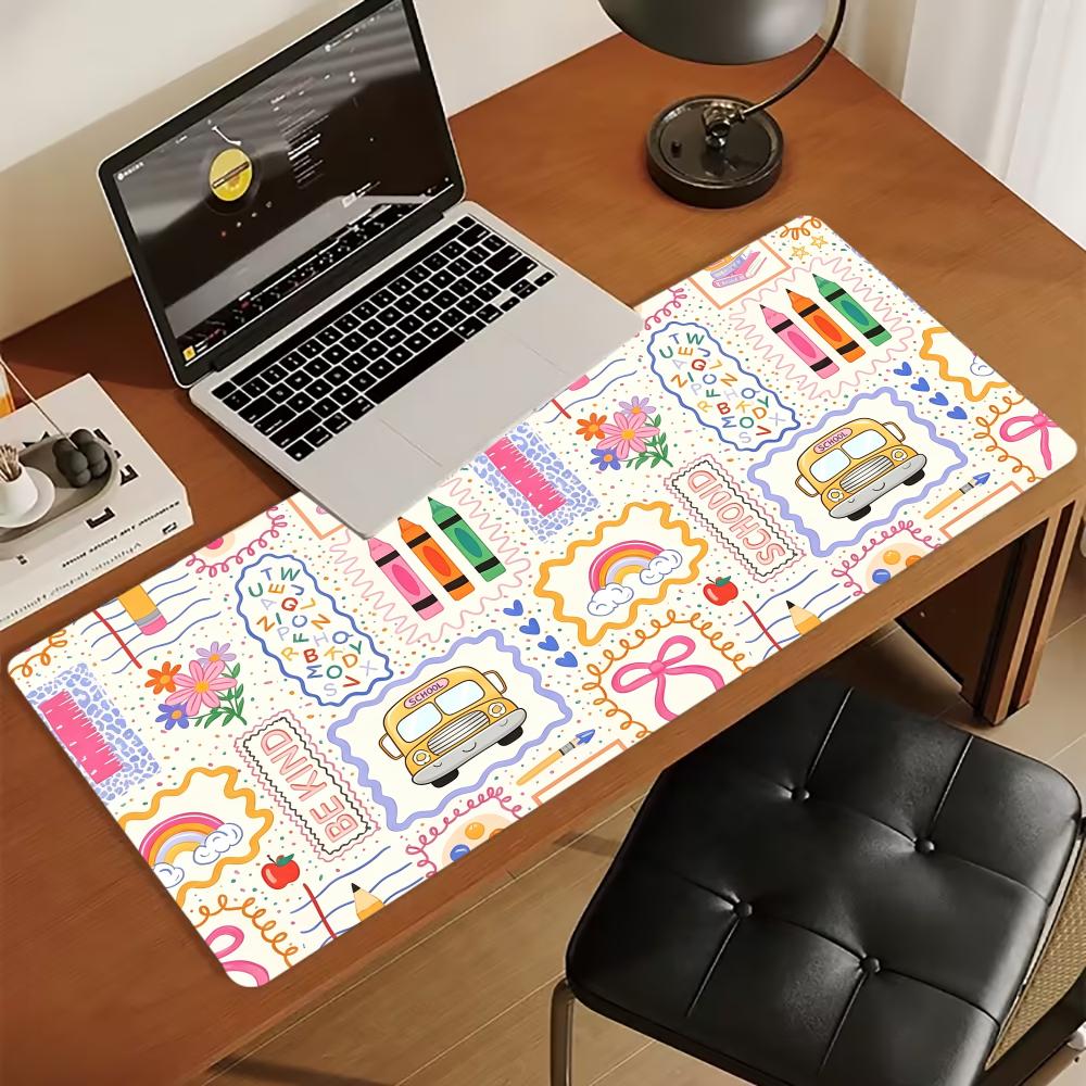 Cute Doodle School Bus Rainbow - огляд і ціна Home Office Work Table