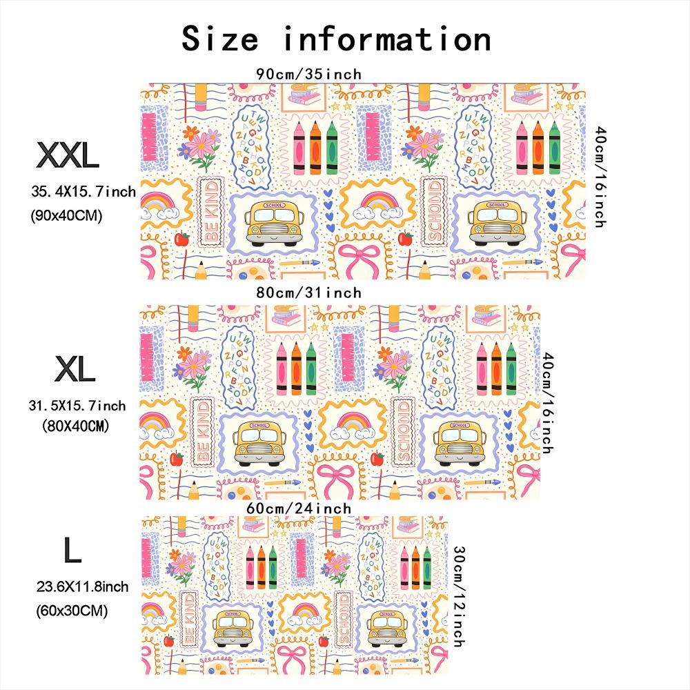 Cute Doodle School Bus Rainbow - огляд і ціна Home Office Work Table